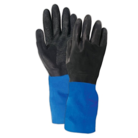 Showa Chemical Resistant Gloves, Black, L, 12 PK CHML-09